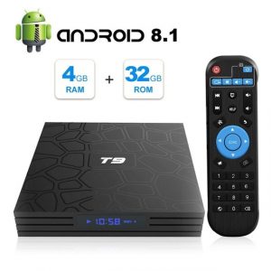 T9 Android 8.1 TV BOX 4GB 32/64GB Wifi 5GHz BT4.0 Youtube Set Top Box